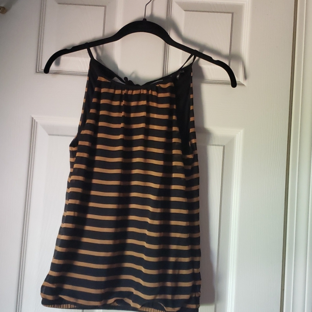 Express Tie Back Keyhole High Neck Tank Top  J010